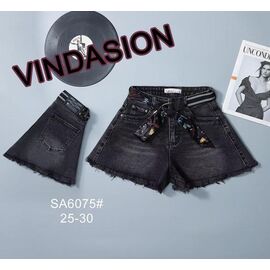 Фотография Шорты женские 6075 black р.25-30 "Vindassion" недорого оптом от прямого поставщика