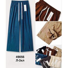 Фотография Штаны женские летние 49056 d.beige р.44-50 "WELL" недорого оптом от прямого поставщика