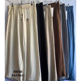 Фотография Штаны женские летние 49058 brown р.52-56 "WELL" недорого оптом от прямого поставщика