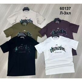 Фотография Футболка мужская 60173 brown р.L-XL "WELL" недорого оптом от прямого поставщика