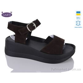 Босоніжки жіночі літні Літо 0179 корич замш (6 пар р.36-40) "Garti" недорого оптом від прямого постачальника