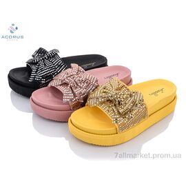 Шльопанці жіночі полегшені Літо 1253 mix (10 пар р.36-41) "Acorus" недорого оптом від прямого постачальника