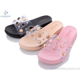 Шльопанці жіночі полегшені Літо 671 mix (10 пар р.36-41) "Acorus" недорого оптом від прямого постачальника