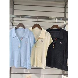 Фотография Футболка женская TR304 yellow р.one size "QU STYLE" недорого оптом от прямого поставщика