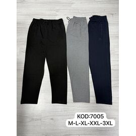 Штани спортивні чоловічі 7005-1 black р.M-3XL "ROLADA" недорого оптом від прямого постачальника