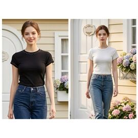 футболка жіноча 9699 black р.S-L "X-Ray" недорого оптом від прямого постачальника