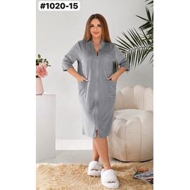 Халат жіночий 1020-15 l.grey р.50-64 "ZLATA" недорого оптом від прямого постачальника