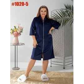 Халат жіночий 1020-5 navy р.50-64 "ZLATA" недорого оптом від прямого постачальника