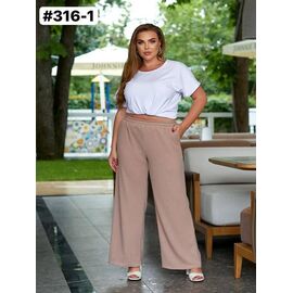 Фотография Штаны женские 316-1 beige р.48-58 "ZLATA" недорого оптом от прямого поставщика