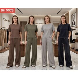 Костюм жіночий 0078 brown р.M-XL "FLORA" недорого оптом від прямого постачальника