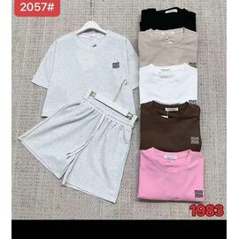 Костюм жіночий 2057 mix р.42-48 "FLORA" недорого оптом від прямого постачальника