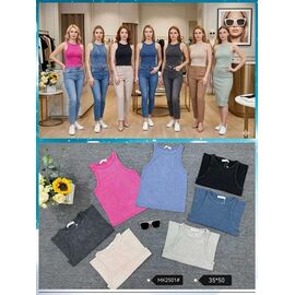 Майка жіноча 2501 d.grey р.42-46 "FLORA" недорого оптом від прямого постачальника