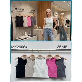 Майка жіноча 2606 d.grey р.42-46 "FLORA" недорого оптом від прямого постачальника