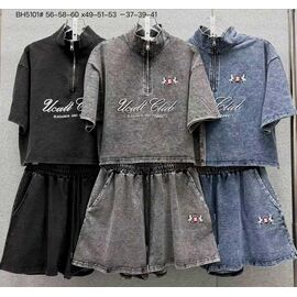 Костюм жіночий 5101 grey р.M-XL "FLORA" недорого оптом від прямого постачальника