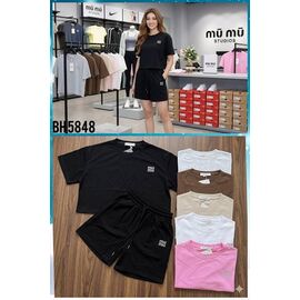 Костюм жіночий 5848 mix р.42-48 "FLORA" недорого оптом від прямого постачальника