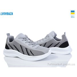 Кросівки чоловічі модні Весна/осінь B&R 7002 сірий (6 пар р.40-45) "Lvovbaza" недорого оптом від прямого постачальника