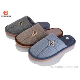 Фотография Тапки мужские домашние зима 6189 mix (12 пар р.46-51) "SCARRHETT" недорого оптом от прямого поставщика