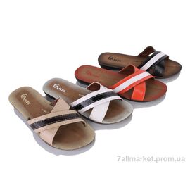 Фотография Шлепки женские облегченные Лето 260002-2 mix (60 пар р.36-41) "DeMur" недорого оптом от прямого поставщика