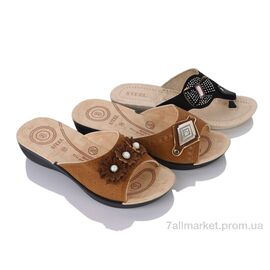 Фотография Шлепки женские облегченные Лето 26037 mix (60 пар р.36-40) "DeMur" недорого оптом от прямого поставщика