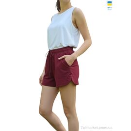 Фотография Шорты женские Лето 1246 бордо (4 шт. р.сетка S-XL) "Margo" недорого оптом от прямого поставщика