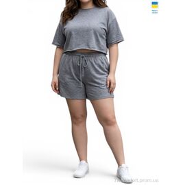 Жіночий костюм Літо 1249 св.сірий (4 шт. р.сіткаS-XL) "Sport style" недорого оптом від прямого постачальника