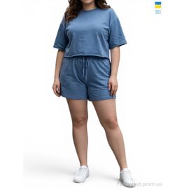 Жіночий костюм Літо 1249 блакитний (4 шт. р.сіткаS-XL) "Sport style" недорого оптом від прямого постачальника