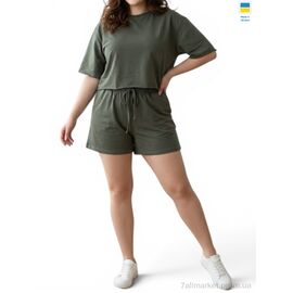 Жіночий костюм Літо 1249 оливка (4 шт. р.сіткаS-XL) "Sport style" недорого оптом від прямого постачальника