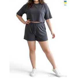 Жіночий костюм Літо 1249 графіт (4 шт. р.сіткаS-XL) "Sport style" недорого оптом від прямого постачальника