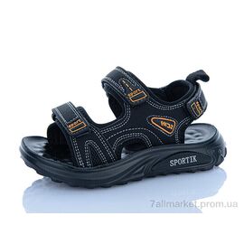 Сандалії дитячі літні Літо ZY009 black (8 пар р.27-32) "Sportik" недорого оптом від прямого постачальника