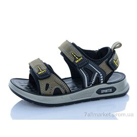 Сандалії дитячі літні Літо ZY017 khaki (8 пар р.27-32) "Sportik" недорого оптом від прямого постачальника