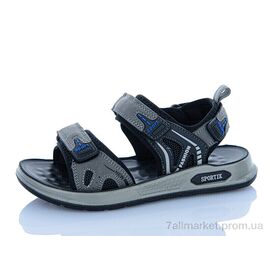 Сандалії дитячі літні Літо ZY016 grey (8 пар р.32-37) "Sportik" недорого оптом від прямого постачальника