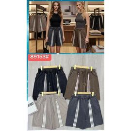 Фотография Шорты женские Q89153 brown р.M-XL "FLORA" недорого оптом от прямого поставщика