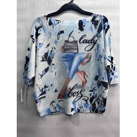 Фотография Свитер женский E1812 l.blue р.48-52 "Emsweekis" недорого оптом от прямого поставщика