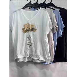 футболка жіноча E1713 white р.50-54 "Emsweekis" недорого оптом від прямого постачальника