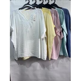 футболка жіноча E1630 white р.54-58 "Emsweekis" недорого оптом від прямого постачальника