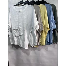 футболка жіноча E1670 blue р.54-58 "Emsweekis" недорого оптом від прямого постачальника