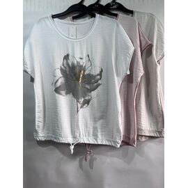 футболка жіноча E1693 white р.50-54 "Emsweekis" недорого оптом від прямого постачальника