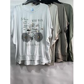 футболка жіноча E1614 white р.54-58 "Emsweekis" недорого оптом від прямого постачальника