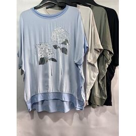 футболка жіноча E1623 beige р.54-58 "Emsweekis" недорого оптом від прямого постачальника