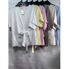 футболка жіноча E1657 brown р.50-54 "Emsweekis" недорого оптом від прямого постачальника