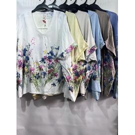 футболка жіноча E1608 white р.54-58 "Emsweekis" недорого оптом від прямого постачальника