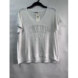 футболка жіноча E1711 white р.50-54 "Emsweekis" недорого оптом від прямого постачальника