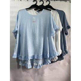 футболка жіноча E1724 blue р.50-54 "Emsweekis" недорого оптом від прямого постачальника