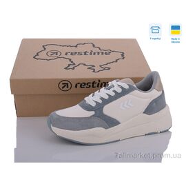 Фотография Кроссовки женские модные Весна/осень FWB24083 l.grey-blue (8 пар р.36-41) "Restime" недорого оптом от прямого поставщика