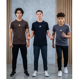 футболка дитяча на хлопчика 81-3 brown р.13-17 "MMZ" недорого оптом від прямого постачальника