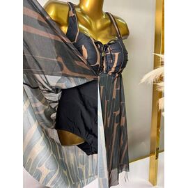 Фотография Купальник женский 4017 black-brown р.50-58 "DFK" недорого оптом от прямого поставщика