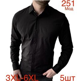 Фотография Рубашка мужская ND1271-251 black р.3XL-6XL "EMRE" недорого оптом от прямого поставщика