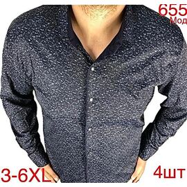Фотография Рубашка мужская ND1287-655 black р.3XL-6XL "EMRE" недорого оптом от прямого поставщика