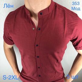 Фотография Рубашка мужская летняя ND1301-353 wine р.46-54 "EMRE" недорого оптом от прямого поставщика