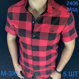 Фотография Рубашка мужская летняя ND1316-2406 red р.44-52 "EMRE" недорого оптом от прямого поставщика